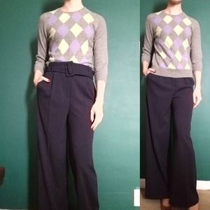 100% cashmere argyle sweater by folio